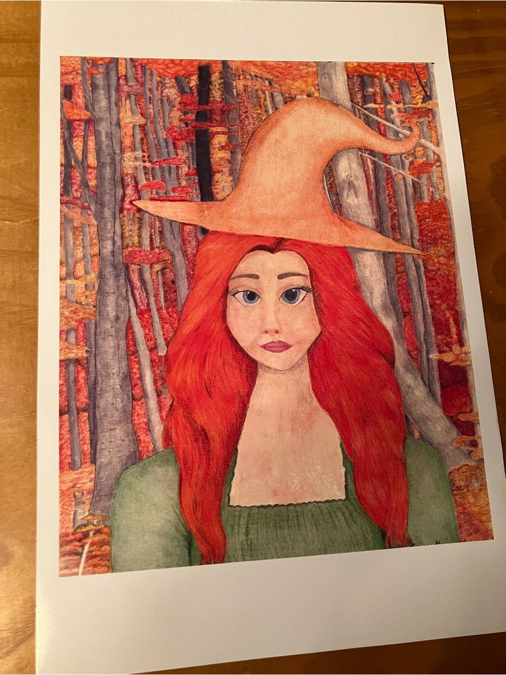 Autumn Witch original Art Print